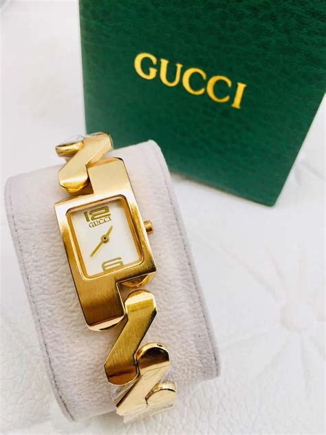 gucci women's watch square face|gucci zig zag watch.